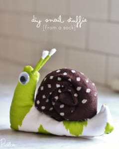 diy snail stuffie sock