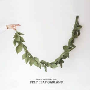 felt leaf garland