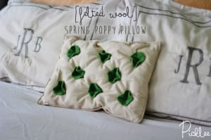felted wool pillow diy