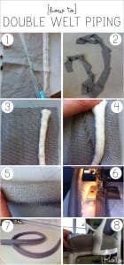 how to make double welt piping tutorial