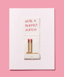 perfect match valentines card