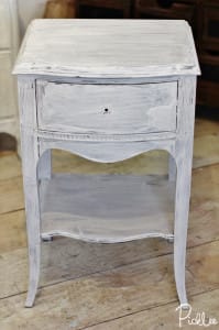 before after chalk paint nightstands dove grey7