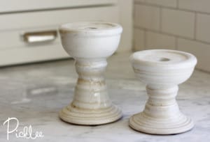 diy crackle paint candle holders