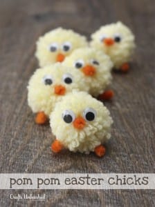 easter pom pom chicks