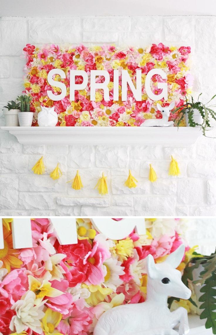 spring wall flower sign