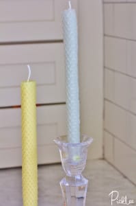 diy beeswax taper candles2