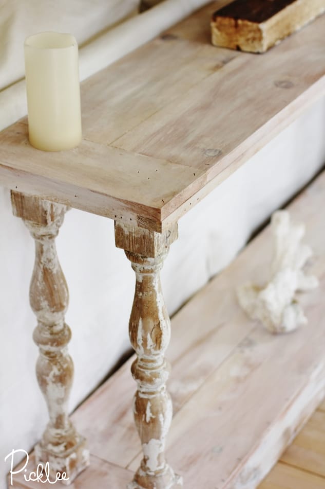 Diy Reclaimed Sofa Table Tutorial, Reclaimed Wood Sofa Table Diy