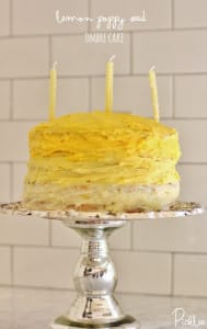 lemon poppy seed ombre cake