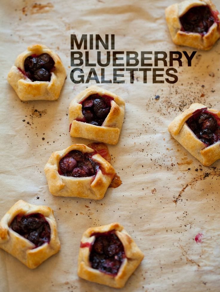 mini blueberry pies