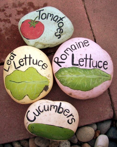 painted garden markers