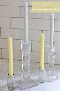 diy beeswax taper candles11