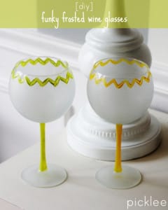 diy frosted wine glasses