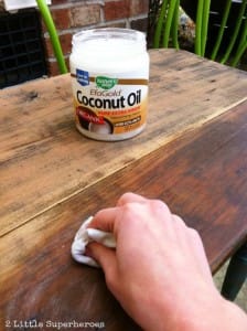 refinish wood coconut oil
