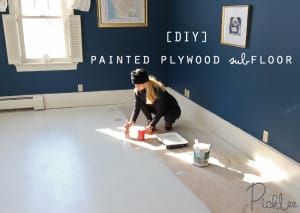 painted plywood sub floor diy