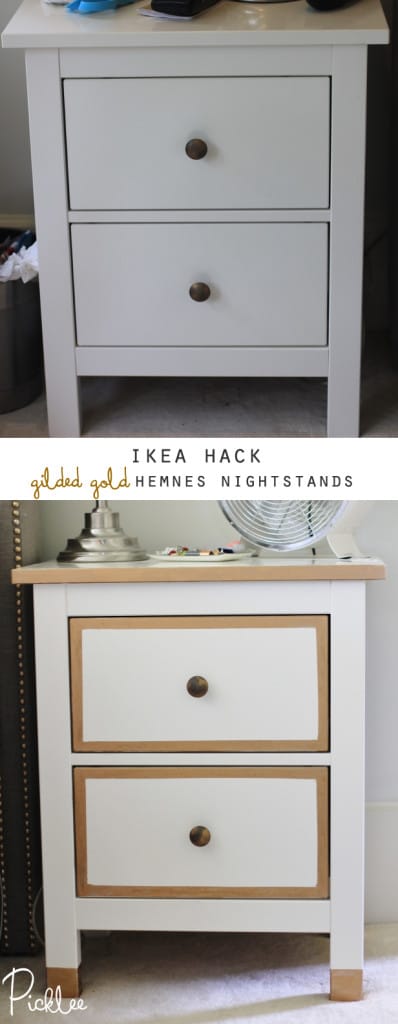 ikea hack nightstands before and after