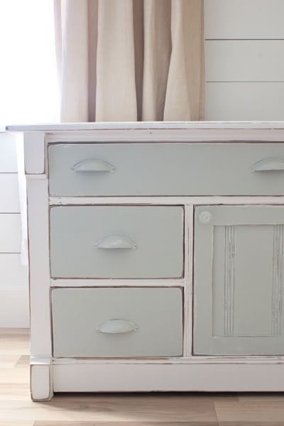 two tone painted dresser