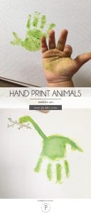 hand print animals toddler crafts