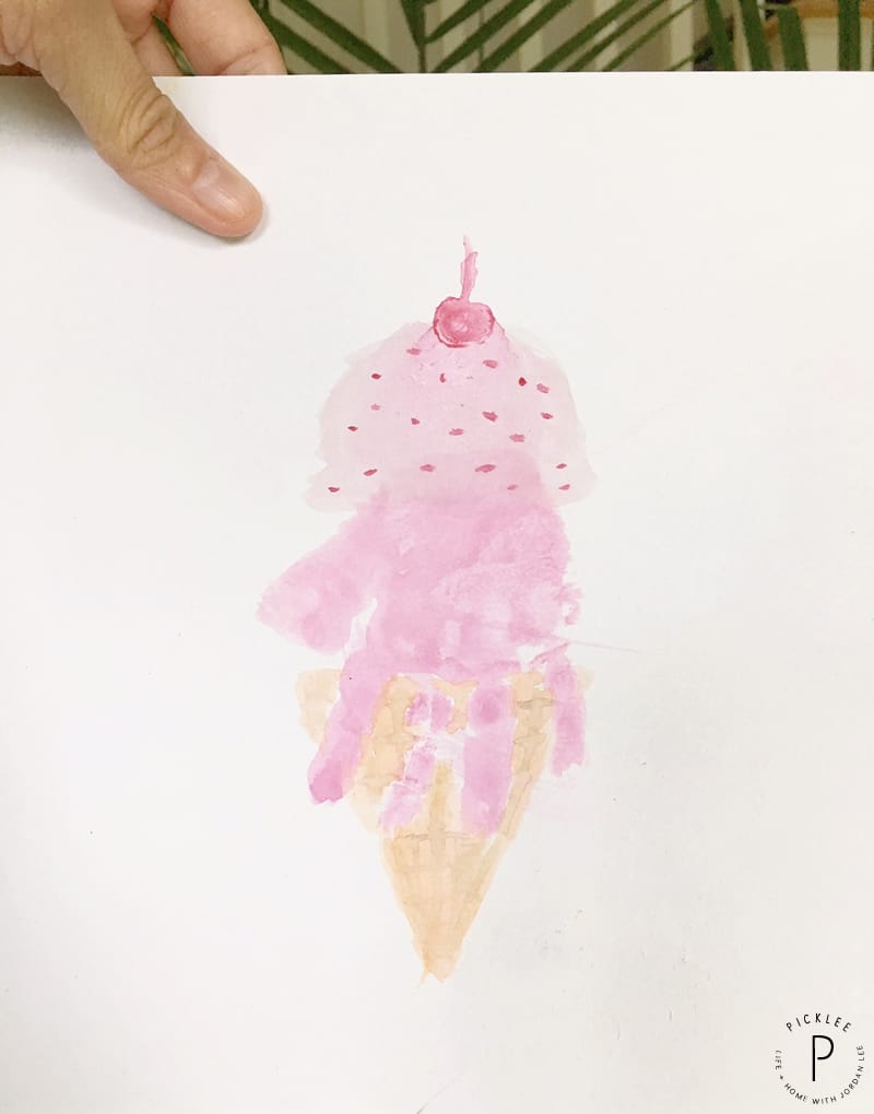 hand print ice cream cone art1