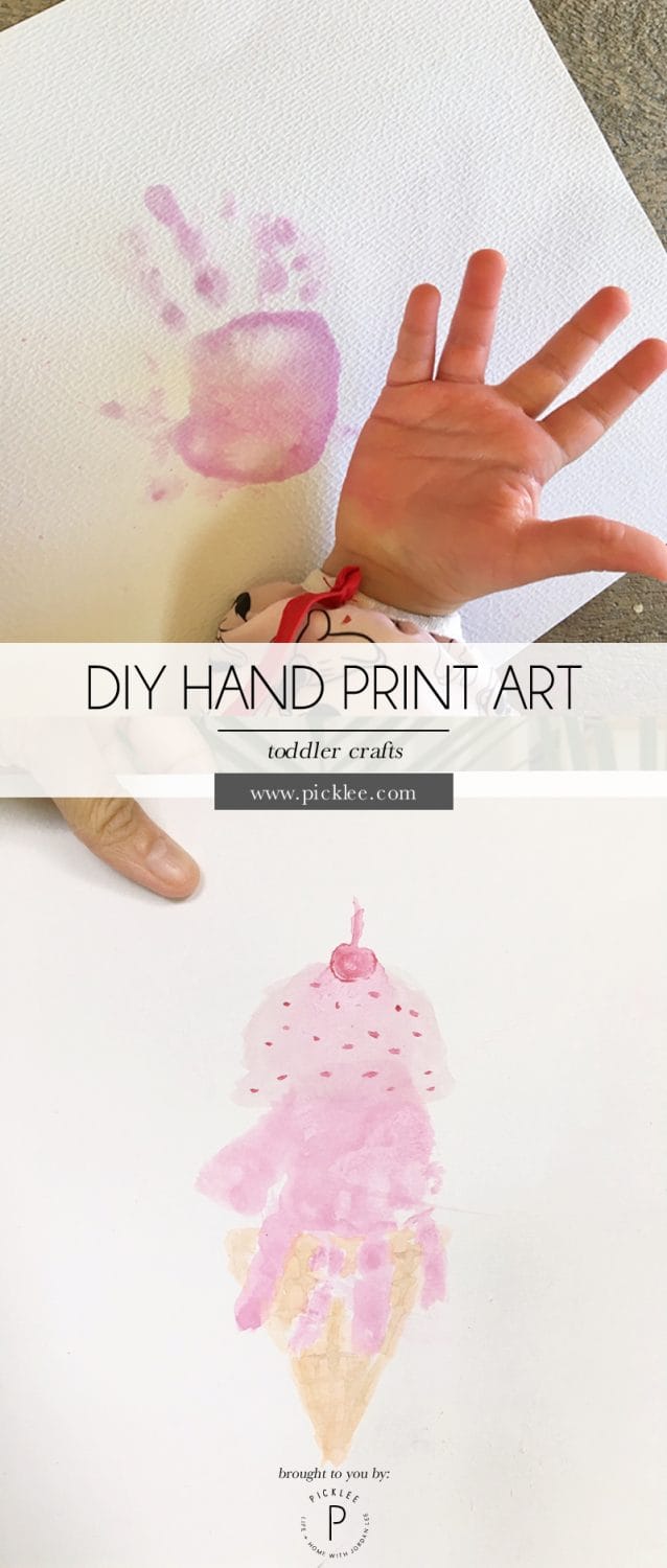 hand print ice cream cone toddler crafts1 1