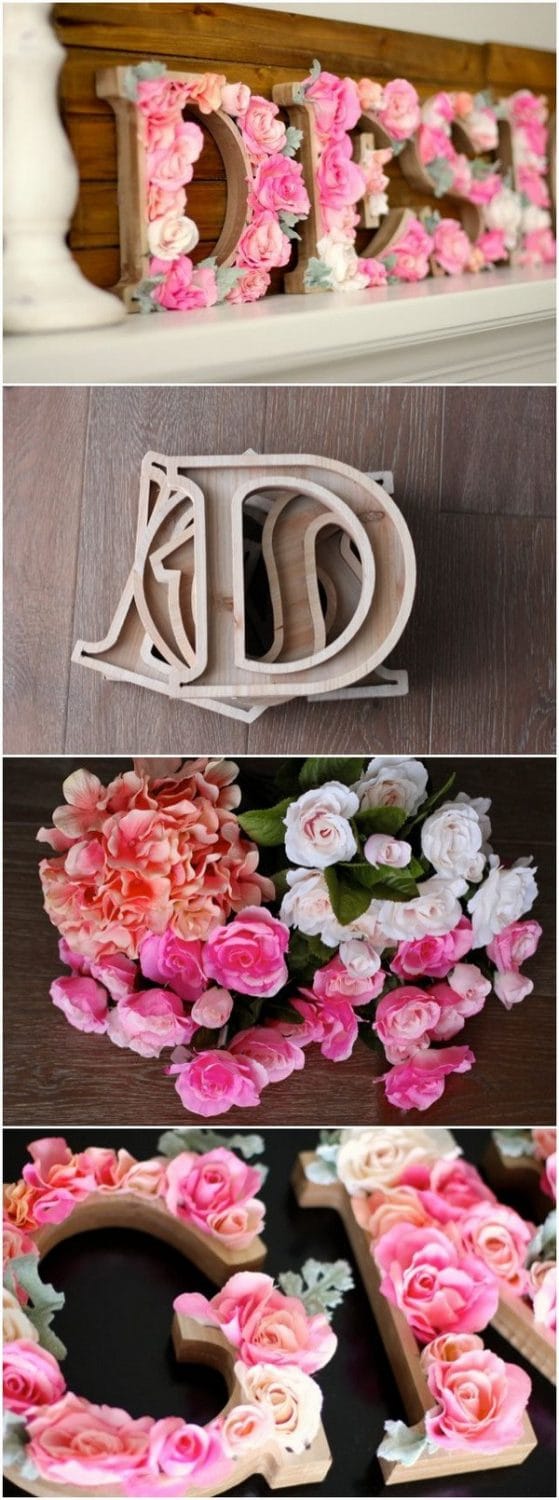 diy flower letters